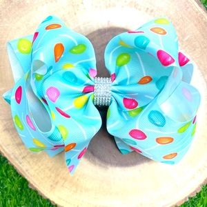 Dr Seuss Print Double Layer Hair Bow With Rhinestone